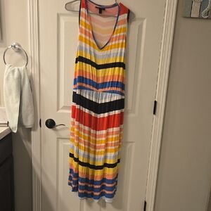 Lane Bryant Multicolor Striped Maxi Dress